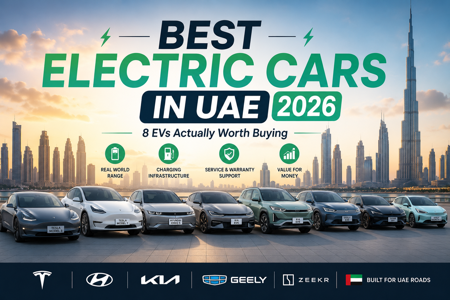 Best Electric Cars in UAE (2026): 8 EVs Worth Considering
